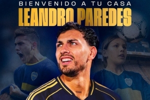 官方：博卡青年签下31岁罗马中场帕雷德斯，据悉转会费350万欧