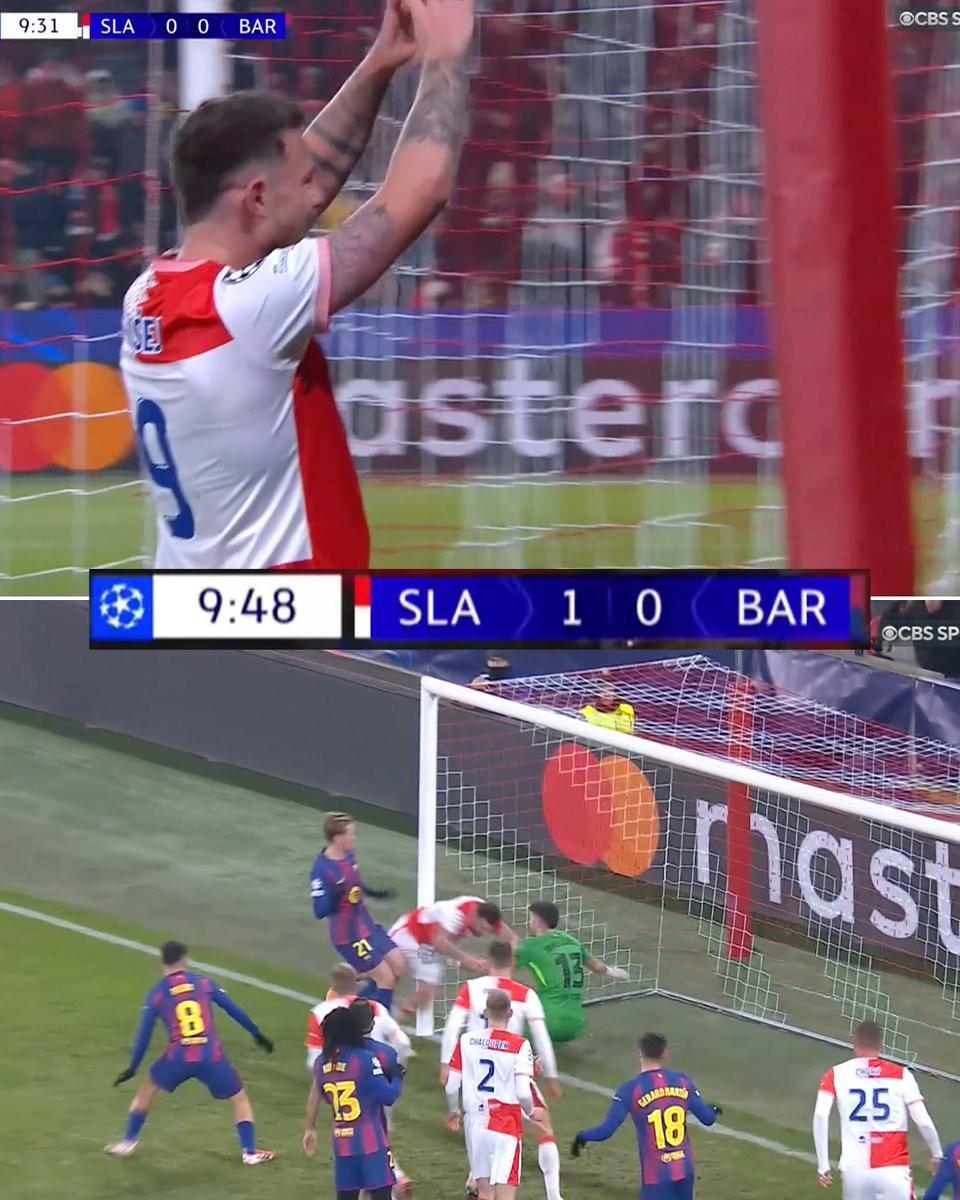 华体app官网登录入口-攻破巴萨大门，布拉格斯拉维亚结束欧冠连续5场进球荒